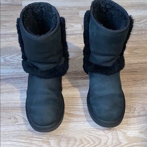 Black Women’s Uggs With Exterior Fur